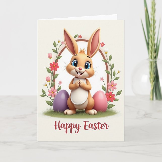 Cute Spring Animal Friend Card (Front)