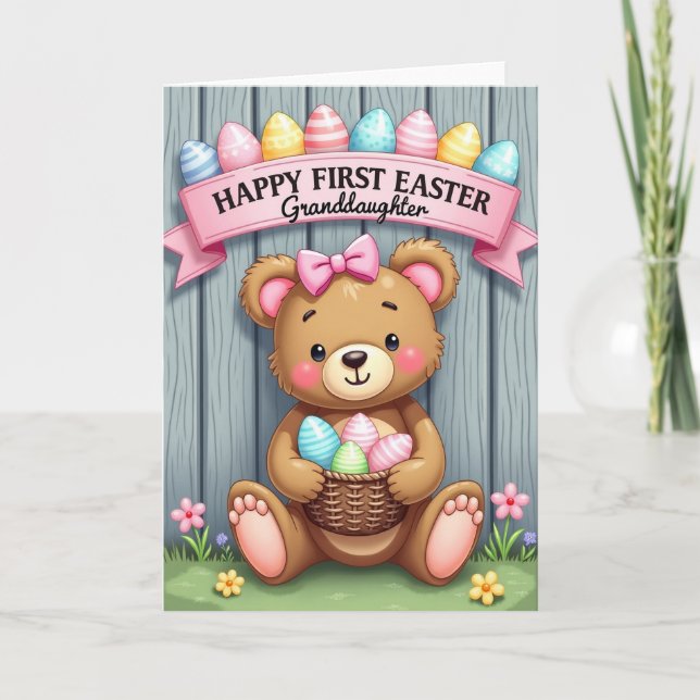 Cute Spring Animal Greeting Card (Front)