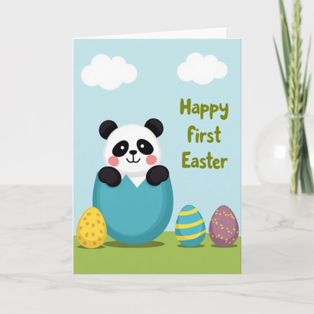 Cute Spring Bear Greeting Card (Front)