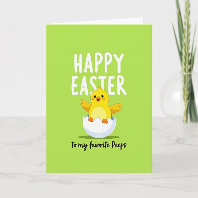 Cute Spring Bird Greeting Card (Front)