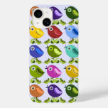 Cute Spring Birds &amp; retro leaves Case-Mate iPhone 14 Case