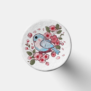 Cute Spring Bluebird & Cherry Blossom Watercolor A Golf Tees
