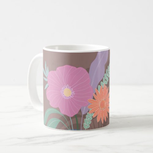 Cute Spring Bouquet of Modern Florals Coffee Mug