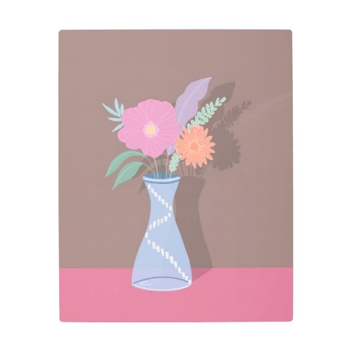 Cute Spring Bouquet of Modern Florals Metal Print