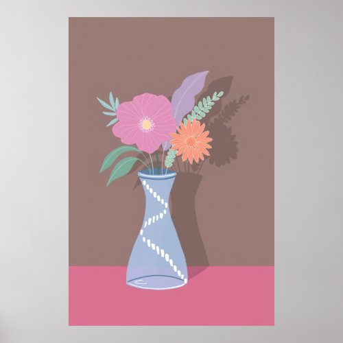 Cute Spring Bouquet of Modern Florals Poster