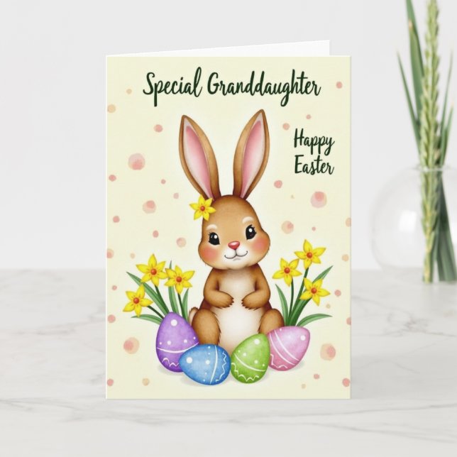 Cute Spring Bunny Celebration Card (Front)