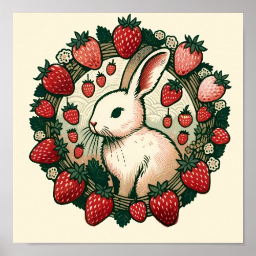 Cute Spring Bunny Rabbit Baby Bunnies Rabbits      Poster