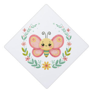 Cute, spring/butterfly graduation cap topper