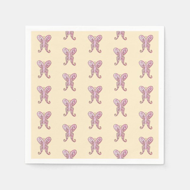 Cute Spring Butterfly  Napkins (Front)