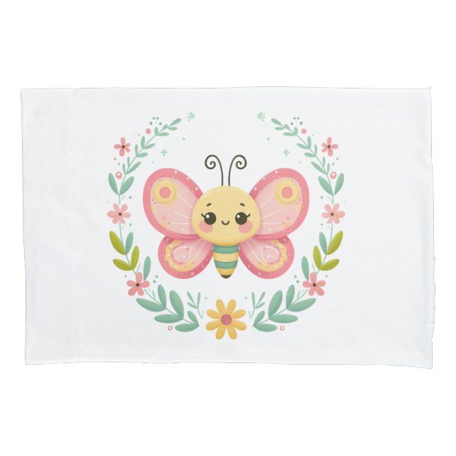 Cute, spring/butterfly  pillow case (Front)
