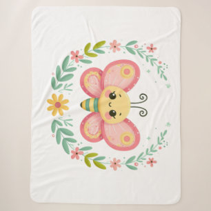 cute, spring/butterfly sherpa blanket