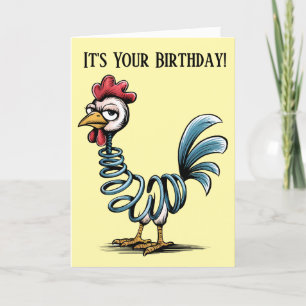Cute Spring Chicken Birthday Card
