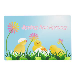 Cute Spring Chicks Placemat