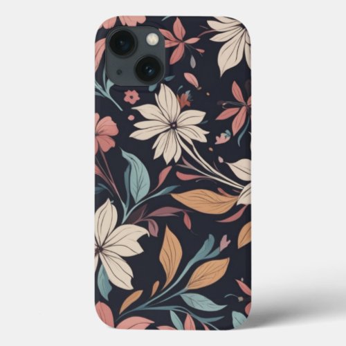 Cute Spring Colorful Flower Pattern Floral Art  iPhone 13 Case