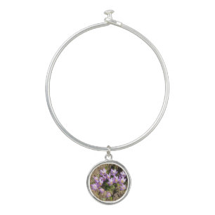 Cute spring crocuses bangle bracelet