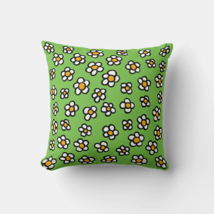 Cute Spring Daisies Throw Pillow
