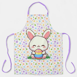 Cute spring/Easter bunny with egg Apron