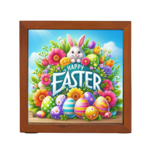 Cute spring/Easter bunny with egg Desk Organizer