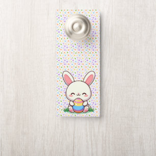 Cute spring/Easter bunny with egg Door Hanger