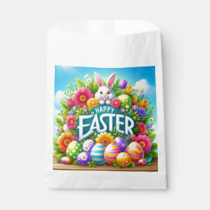 Cute spring/Easter bunny with egg Favor Bag