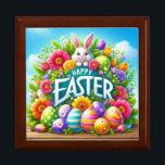 Cute spring/Easter bunny with egg Gift Box<br><div class="desc">.</div>