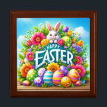 Cute spring/Easter bunny with egg Gift Box<br><div class="desc">.</div>