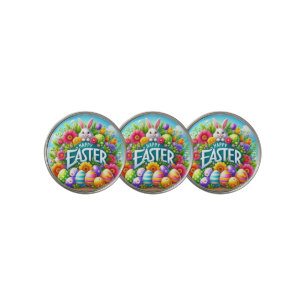 Cute spring/Easter bunny with egg Golf Ball Marker