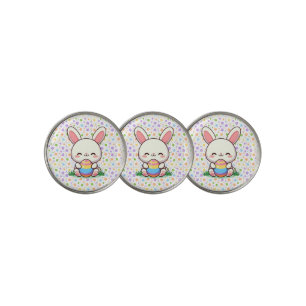 Cute spring/Easter bunny with egg Golf Ball Marker