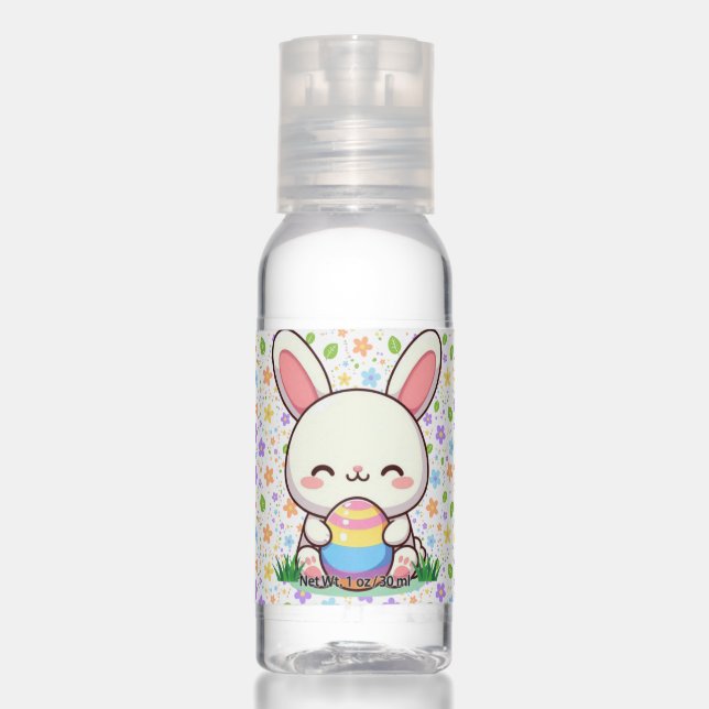 Cute spring/Easter bunny with egg Hand Sanitizer (Front)