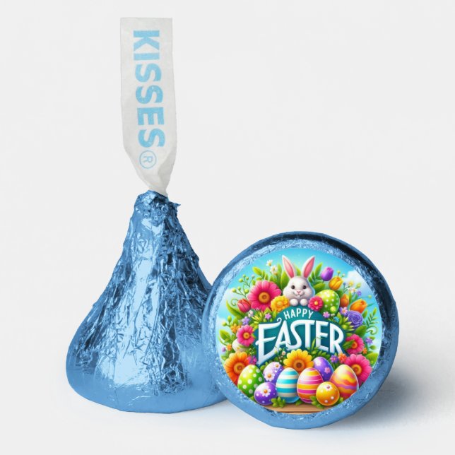 Cute spring/Easter bunny with egg Hershey®'s Kisses® (Front)