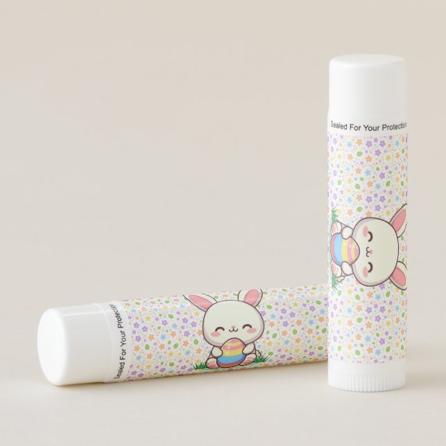 Cute spring/Easter bunny with egg Lip Balm (Front)