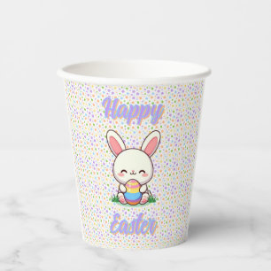 Cute spring/Easter bunny with egg Paper Cups