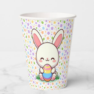 Cute spring/Easter bunny with egg Paper Cups