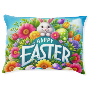 Cute spring/Easter bunny with egg Pet Bed
