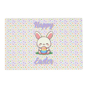 Cute spring/Easter bunny with egg Placemat