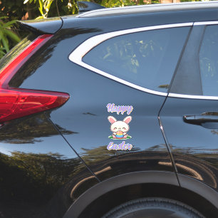 Cute spring/Easter bunny with egg Sticker