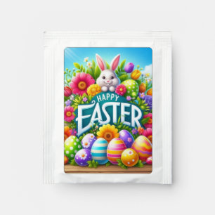 Cute spring/Easter bunny with egg Tea Bag Drink Mix