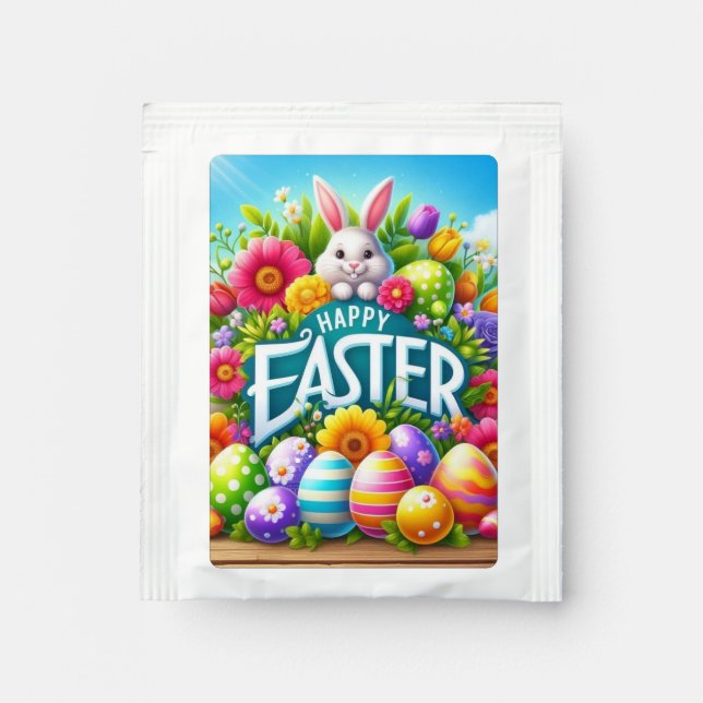 Cute spring/Easter bunny with egg Tea Bag Drink Mix (Front)
