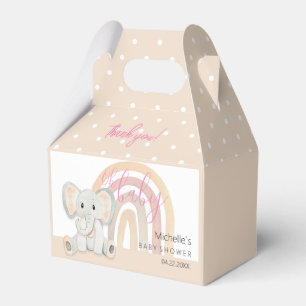 Cute Spring Elephant Watercolor Illustration Favor Boxes