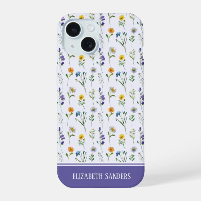 Cute Spring Floral Pattern for her Iphone Case (Back)