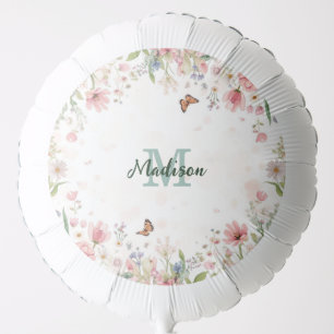 Cute Spring Flower Wildflower Bouquet Butterflies Balloon