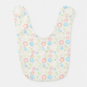 Cute Spring Flowers Design Baby Bib