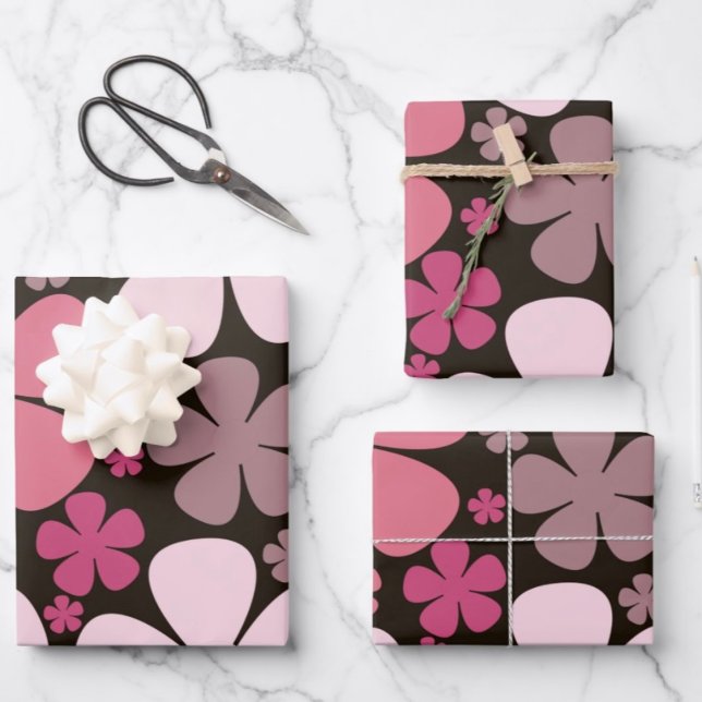 Cute spring flowers patterns wrapping paper sheets (Creator Uploaded)