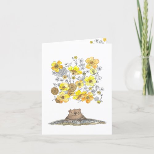 Cute Spring Flowers Thank You Card