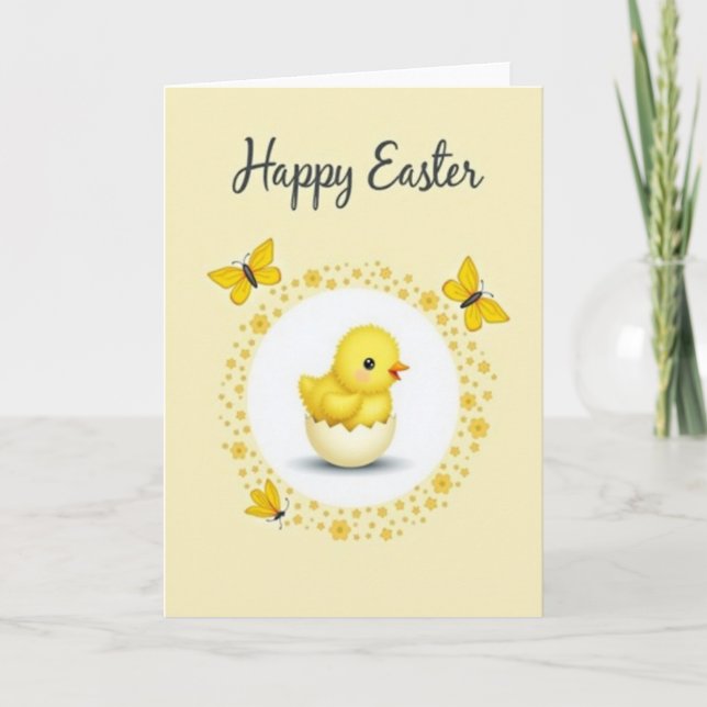 Cute Spring Hatchling Card (Front)