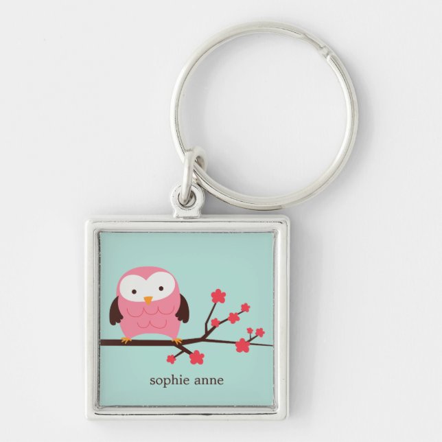 Cute Spring Owl Keychain (Front)