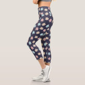 Coral Daisies Women's Activewear Leggings – Rainbows & Sprinkles