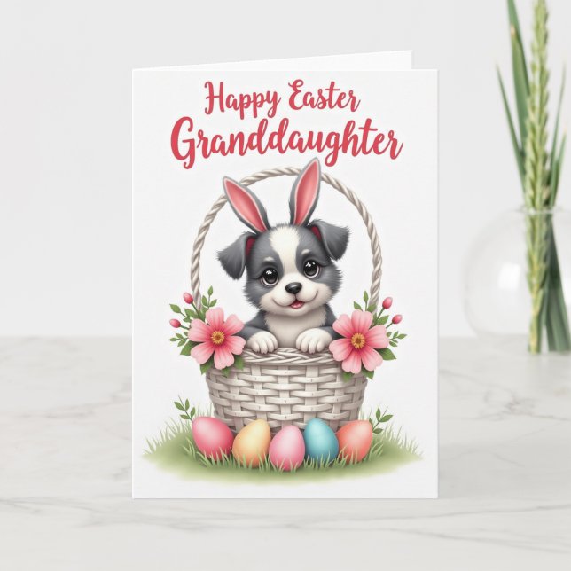 Cute Spring Puppy Friend Card (Front)