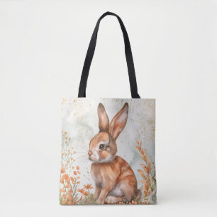 Cute Spring Rabbit Tote Bag