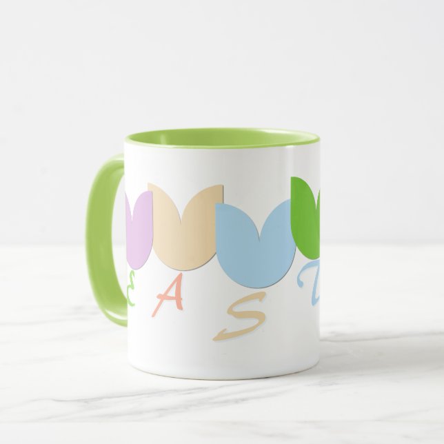 Cute Spring Tulips, 6-Letter Names Personalization Mug (Front Left)